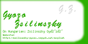 gyozo zsilinszky business card